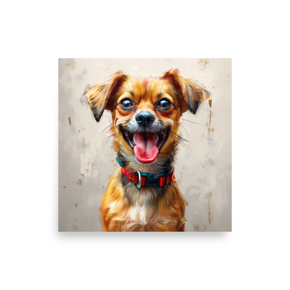 Smiling chihuahua dog Poster