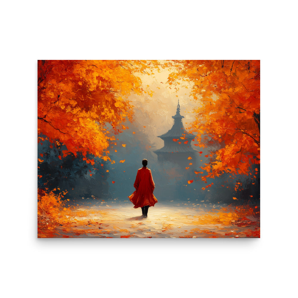 Asian autumn serenity Poster