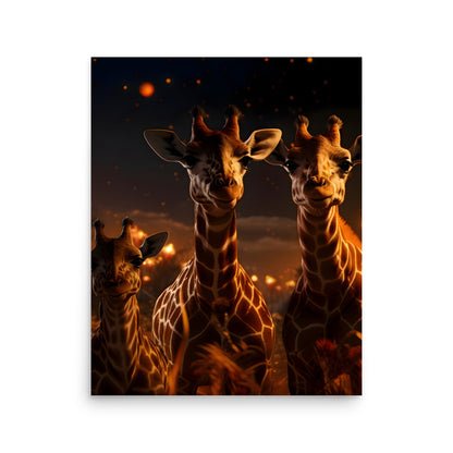 Giraffe Trio - Poster