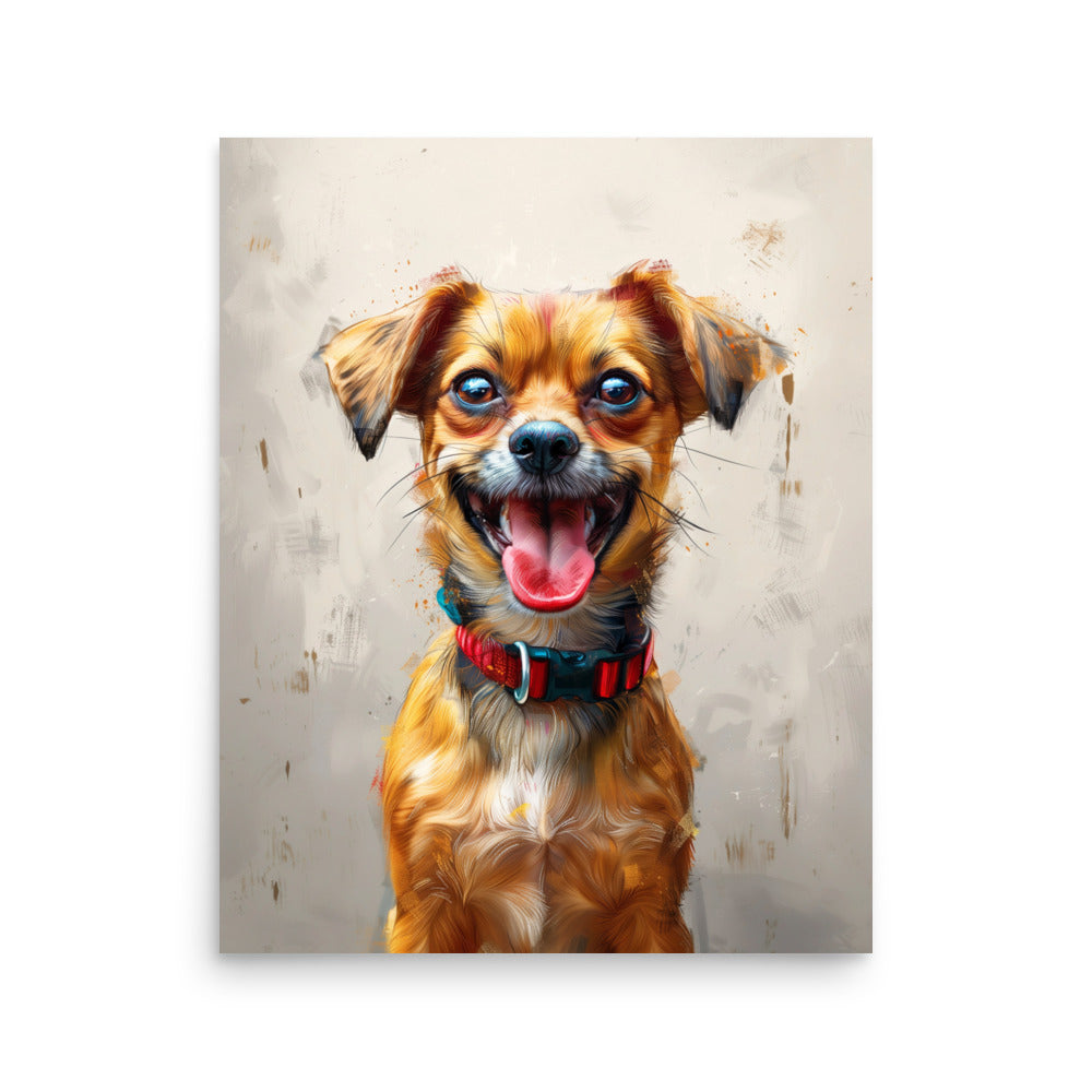 Smiling chihuahua dog Poster