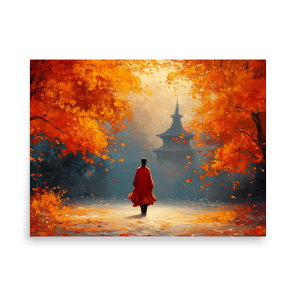 Asian autumn serenity Poster