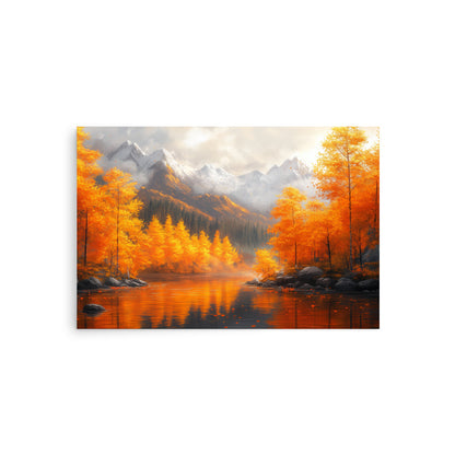 Autumn valley river Poster