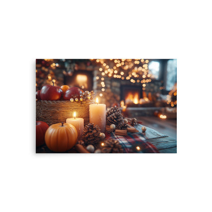 Cozy Halloween kitchen Poster