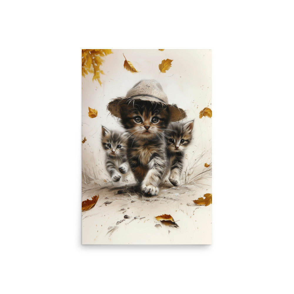 Kitten trio gone exploring Poster