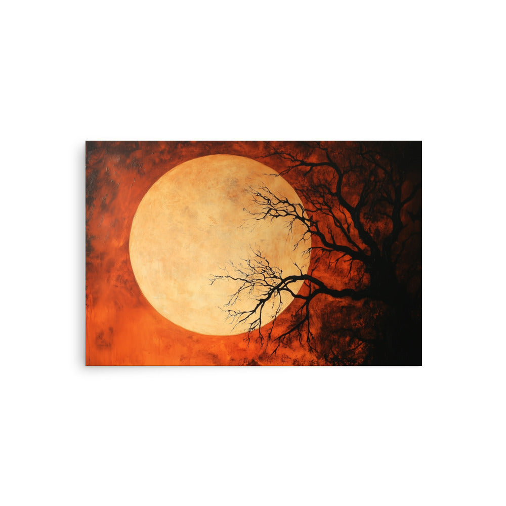 Spooky Full Moon – Haunted Night Landscape Poster