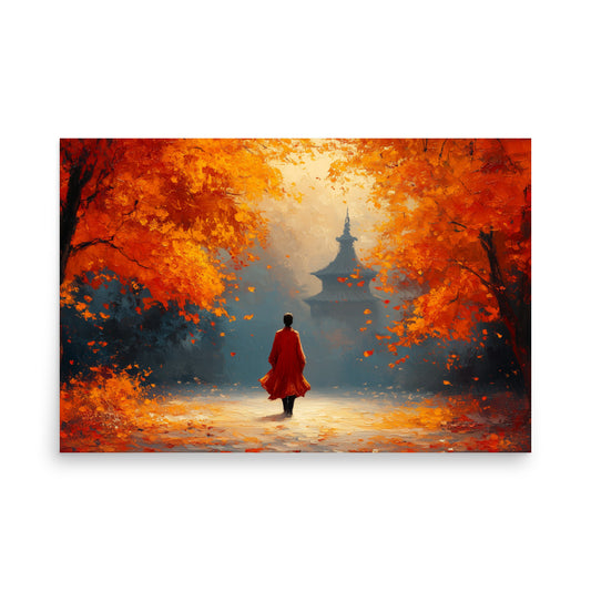 Asian autumn serenity Poster