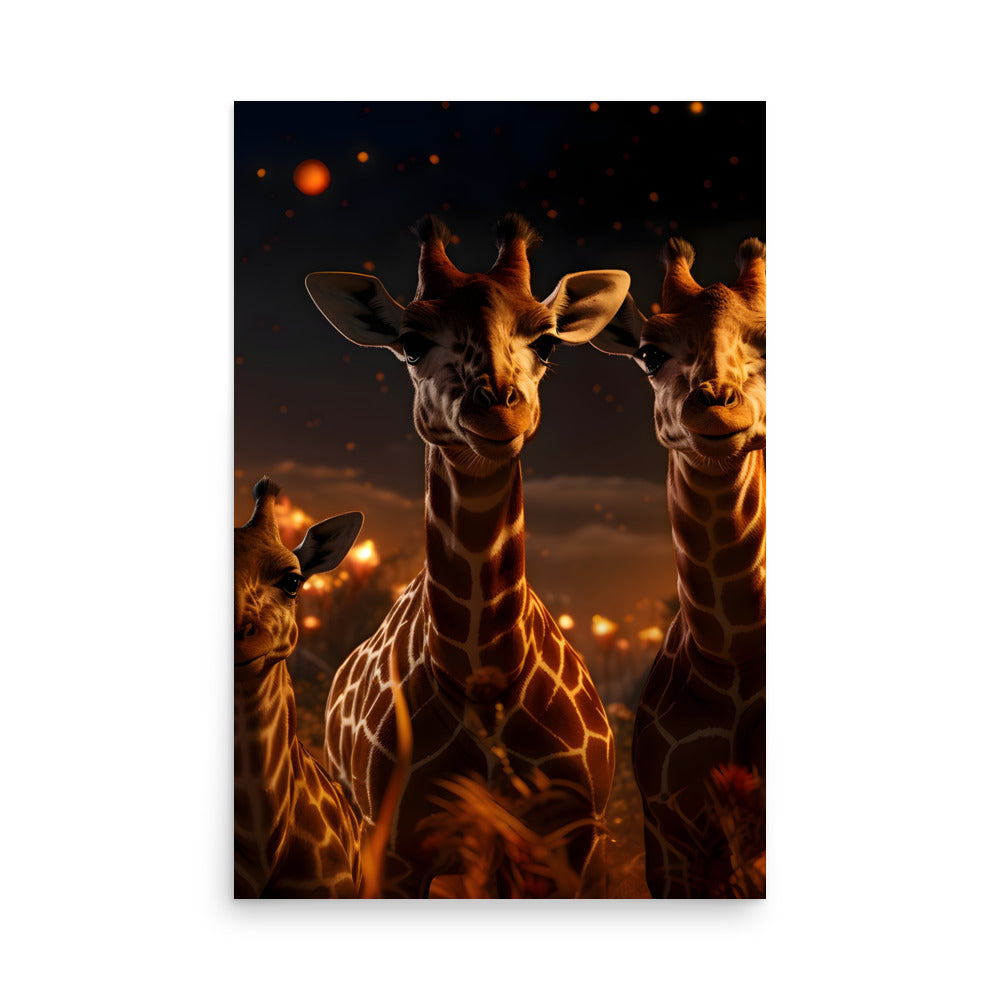 Trio de girafe - Affiche