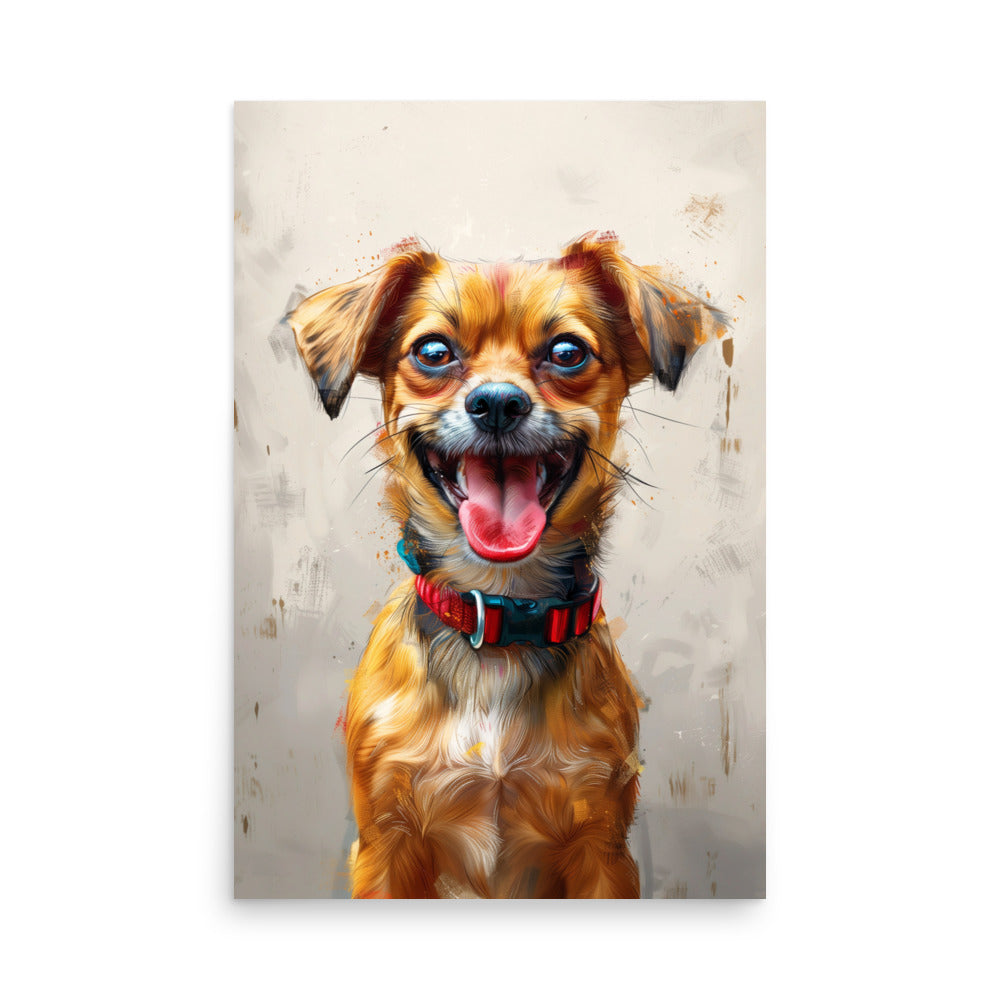 Chien chihuahua souriant Affiche