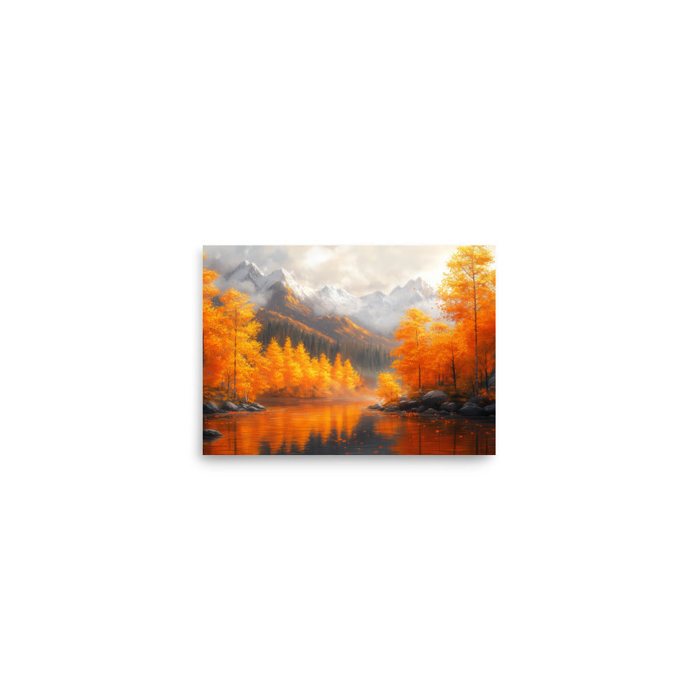 Autumn valley river Poster