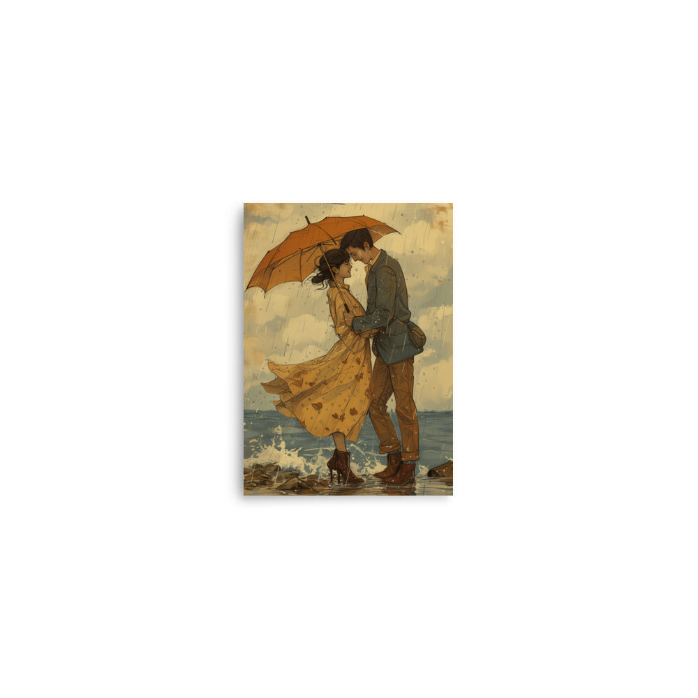 Lovers couple under the elements Poster