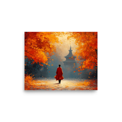 Asian autumn serenity Poster