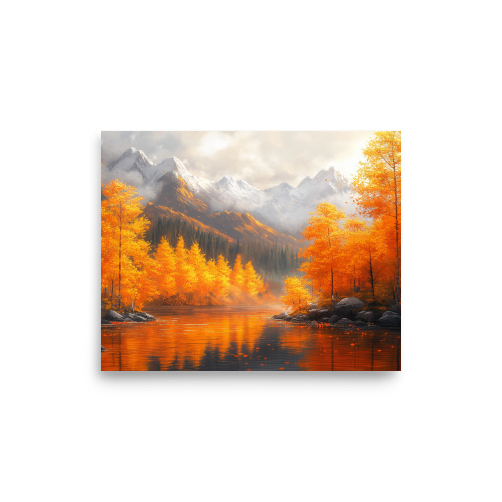 Autumn valley river Poster