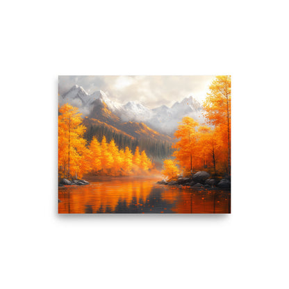 Autumn valley river Poster