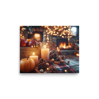 Cozy Halloween kitchen Poster