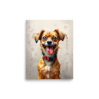 Smiling chihuahua dog Poster