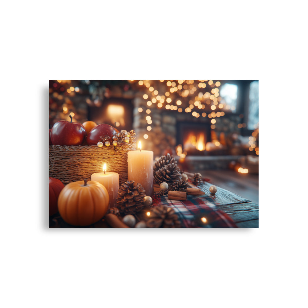 Cozy Halloween kitchen Poster