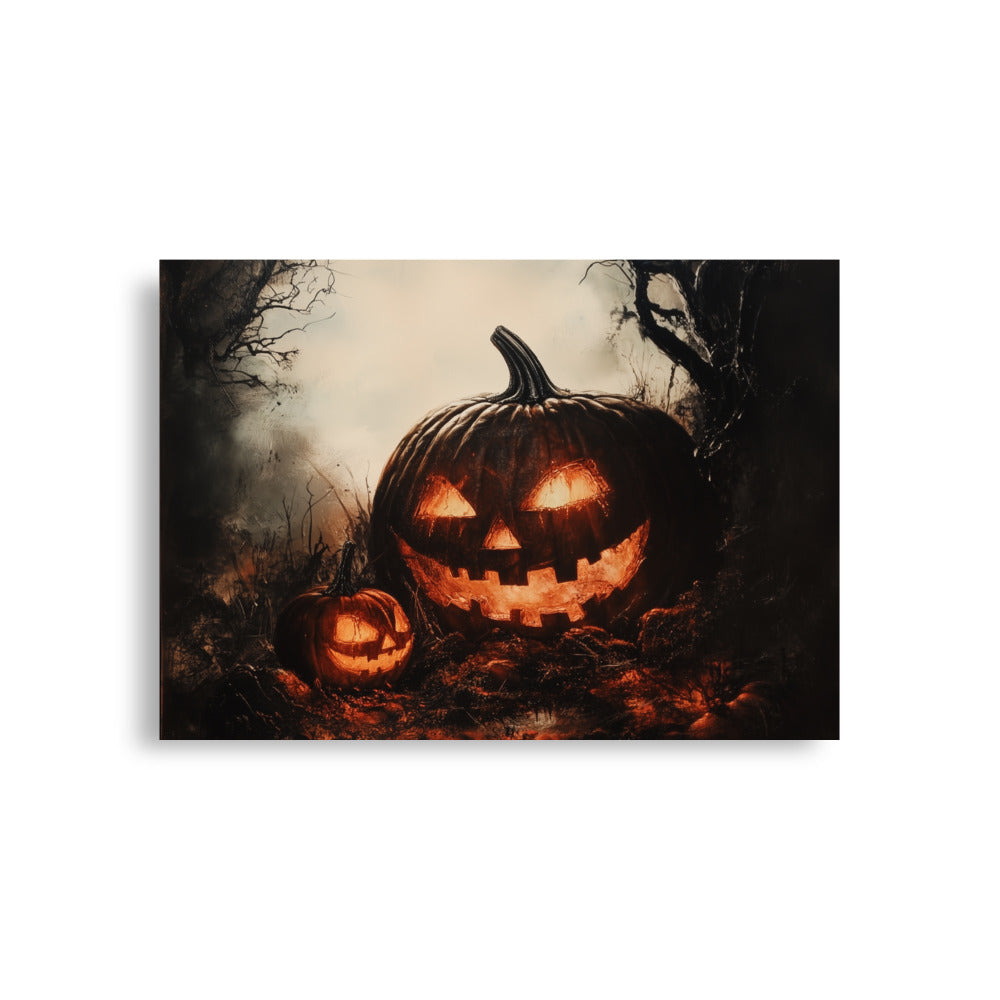 Spooky Halloween Jack-O'-Lantern Pumpkin Poster