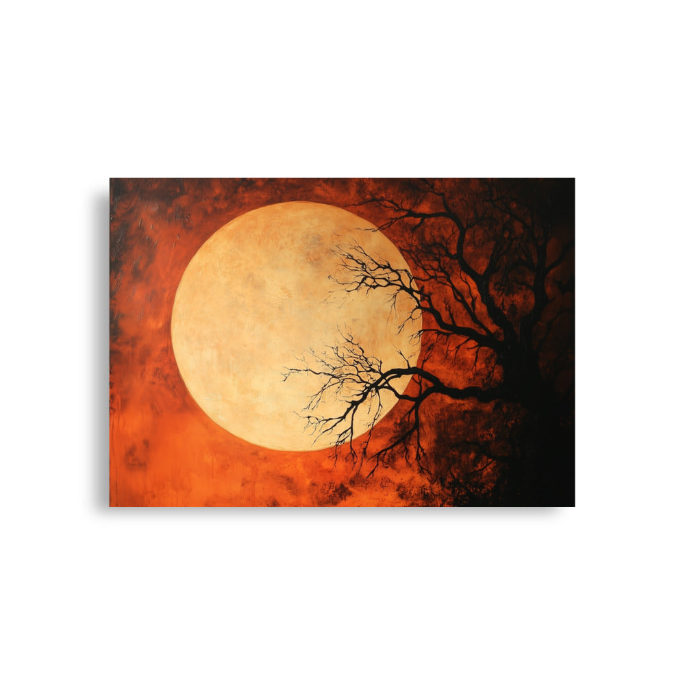 Spooky Full Moon – Haunted Night Landscape Poster