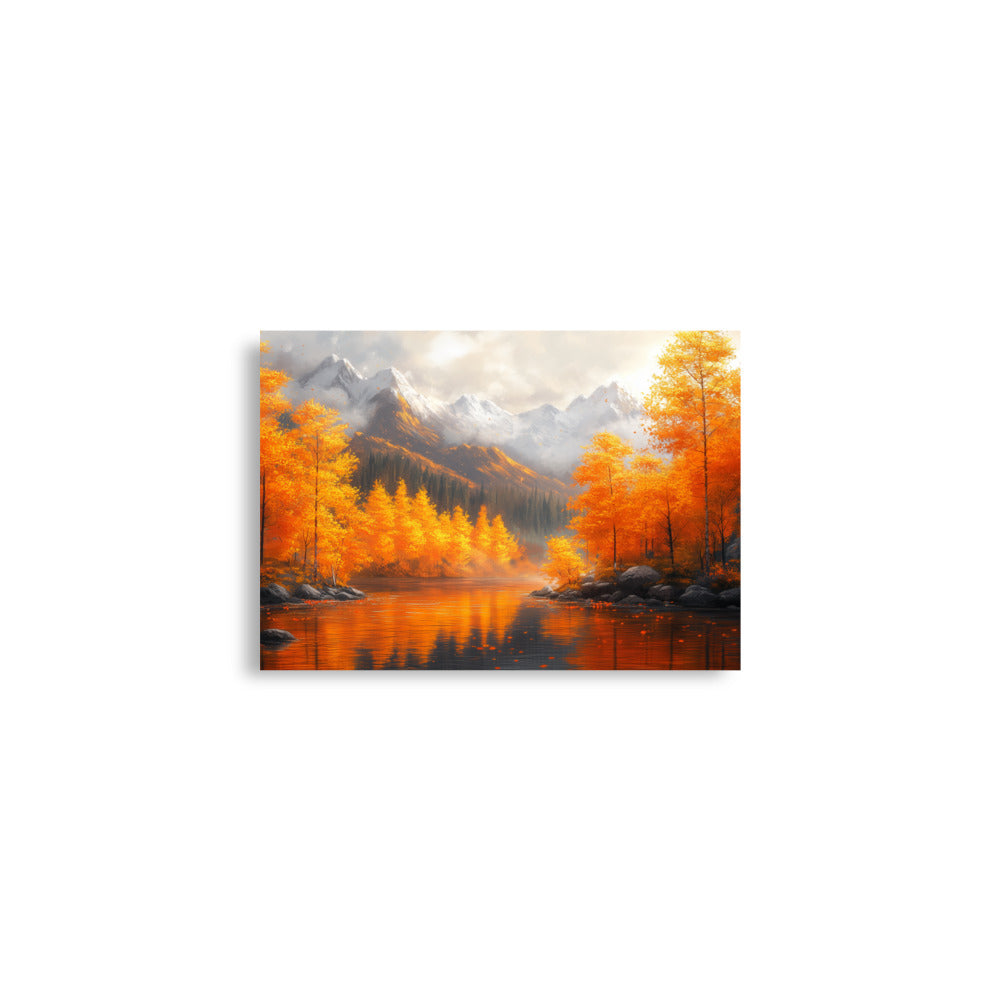 Autumn valley river Poster