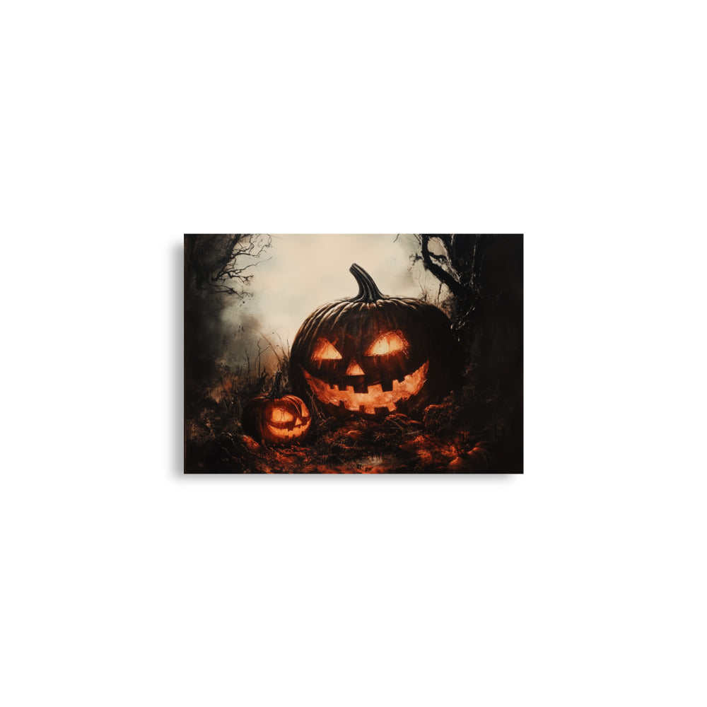 Spooky Halloween Jack-O'-Lantern Pumpkin Poster