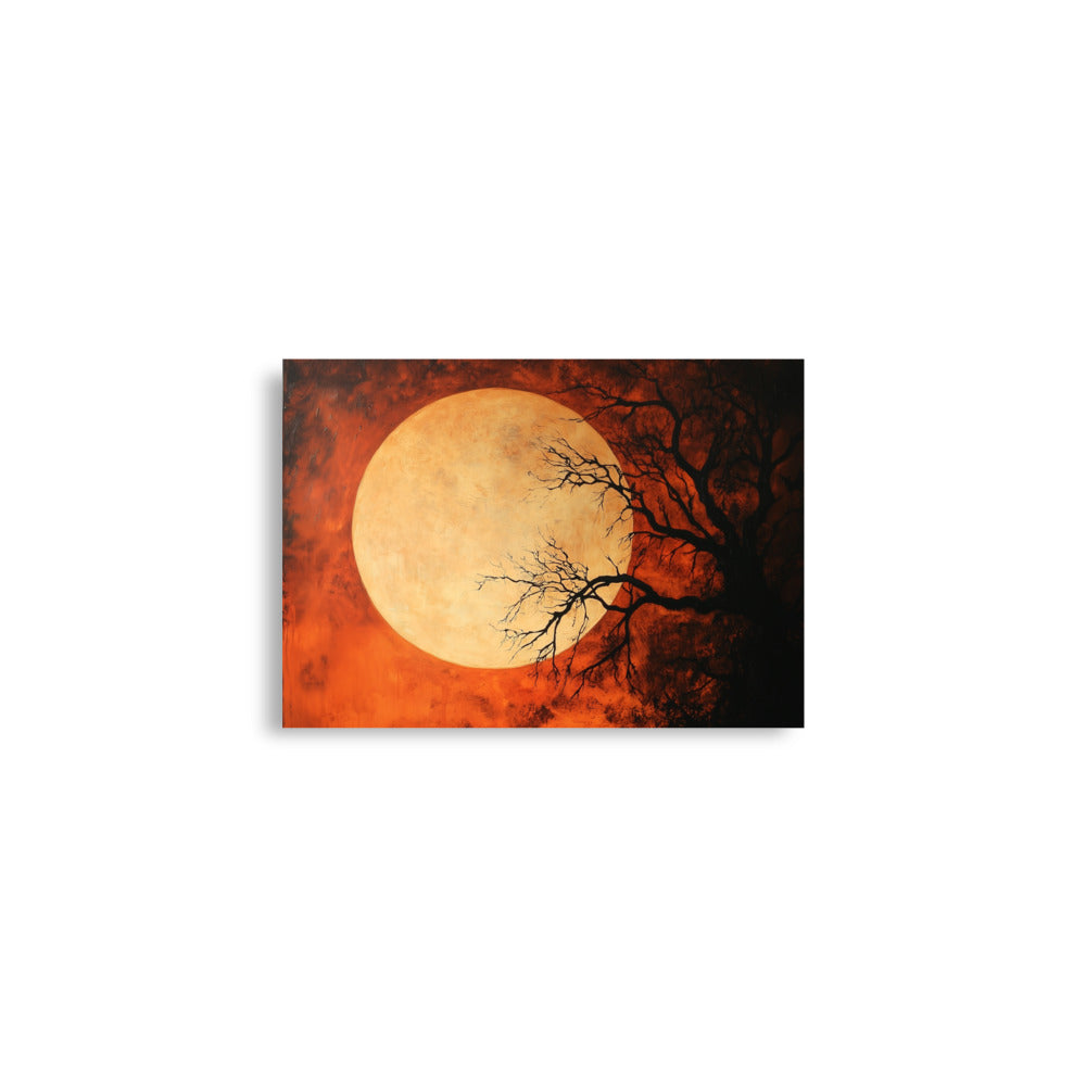 Spooky Full Moon – Haunted Night Landscape Poster