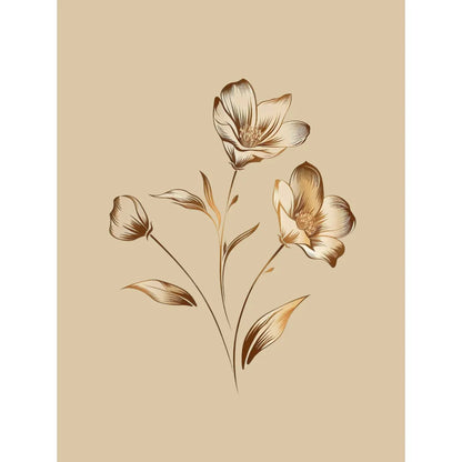 Golden flower bunch Poster