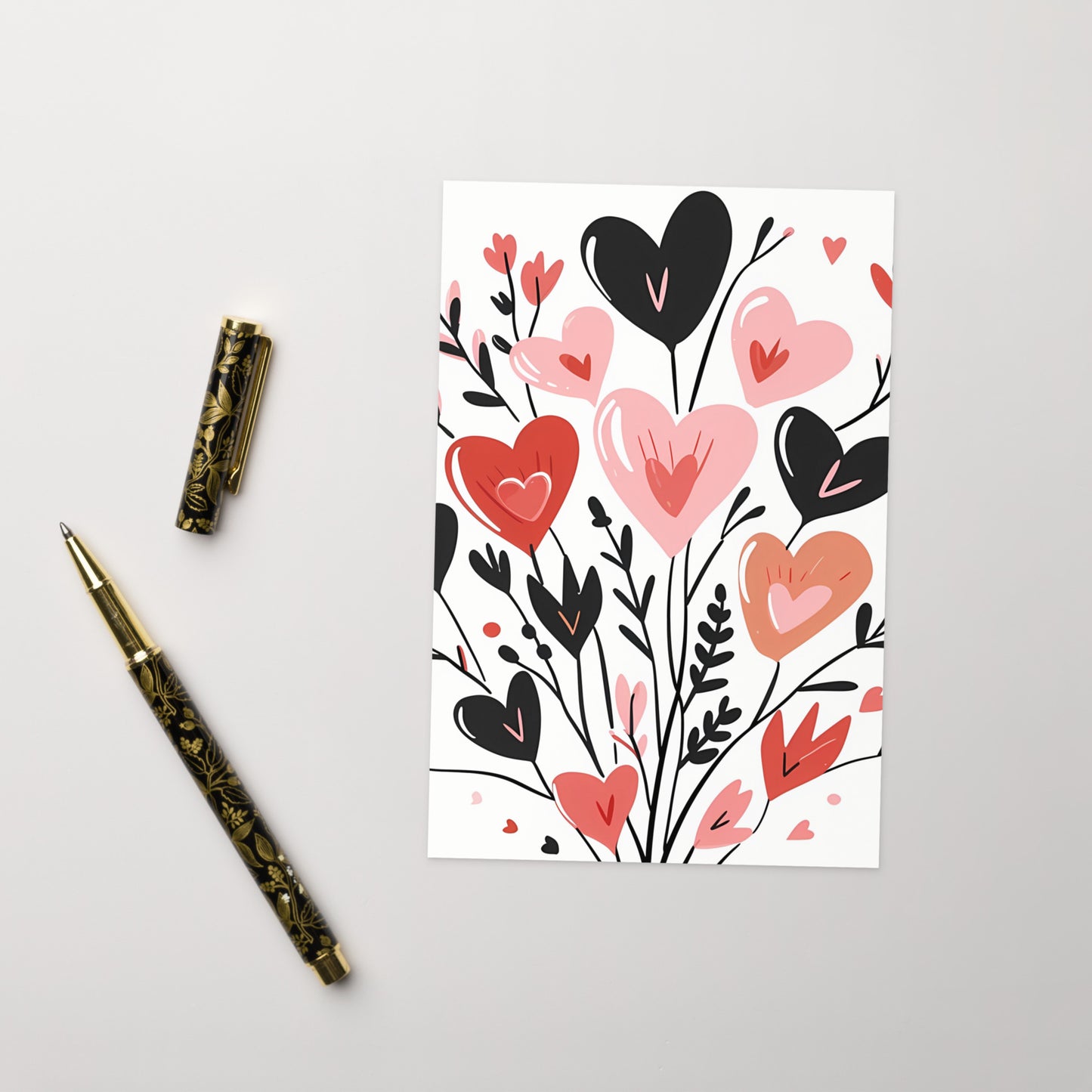 Bunch of heart flowers love Greeting card - Maddrick