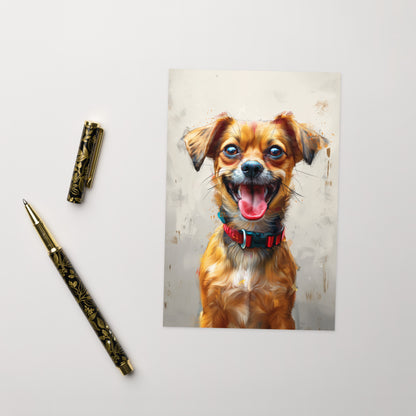 Smiling Chihuahua dog portrait Greeting card