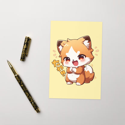 Cute little fox Greeting card