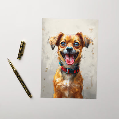 Smiling Chihuahua dog portrait Greeting card