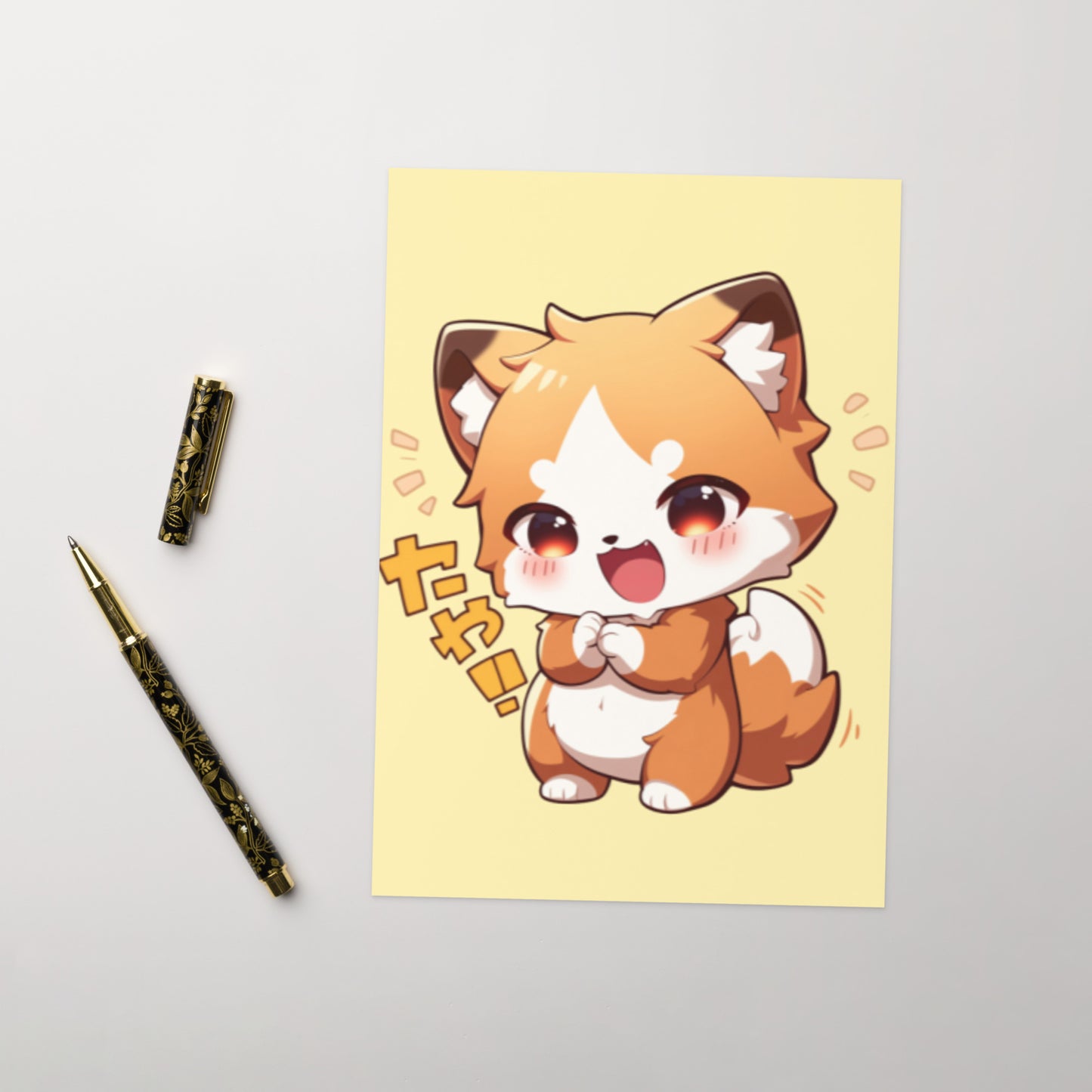 Cute little fox Greeting card