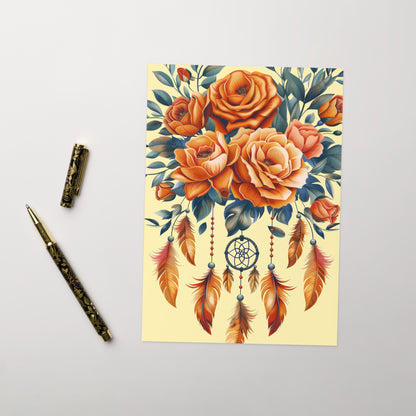 Roses dreamcatcher Greeting card