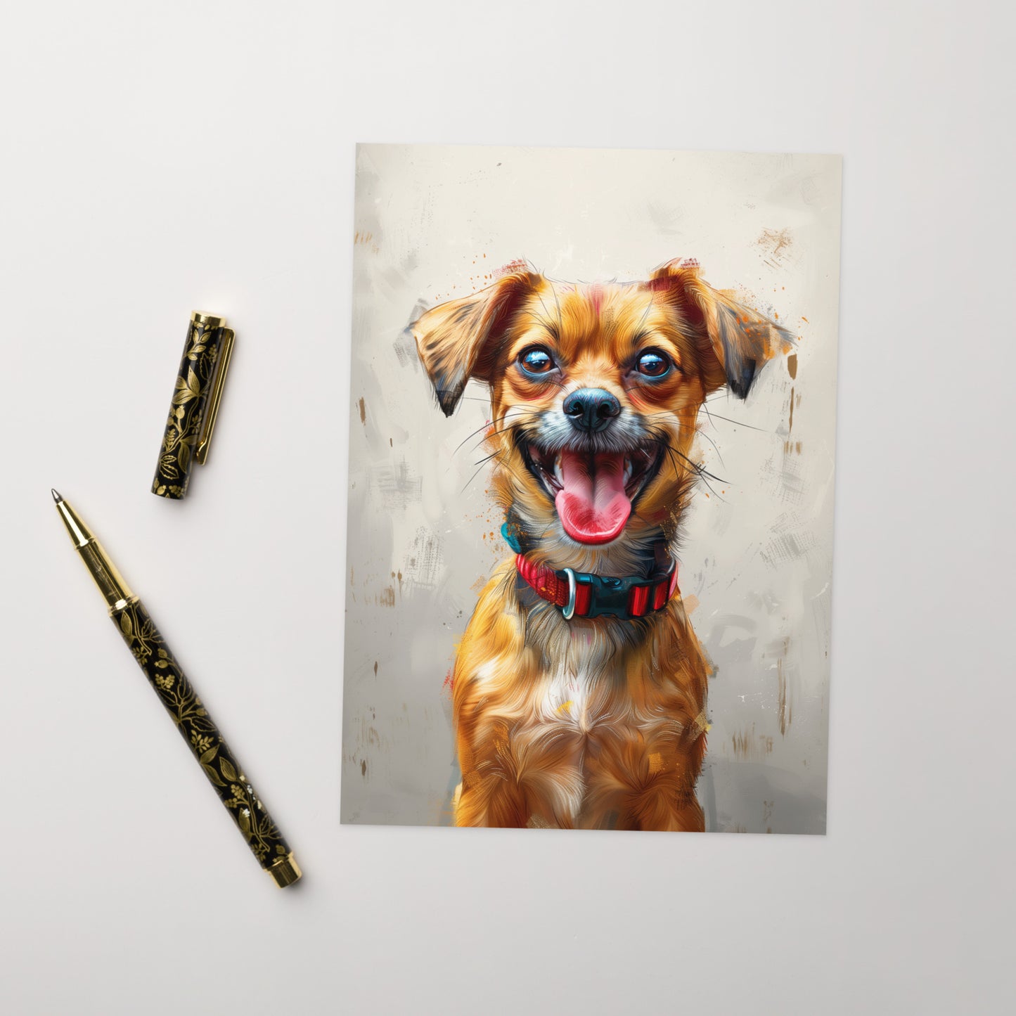 Smiling Chihuahua dog portrait Greeting card