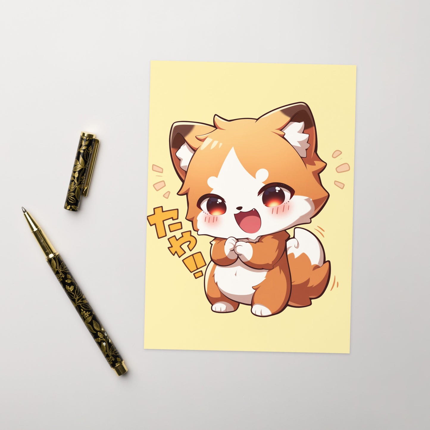 Cute little fox Greeting card