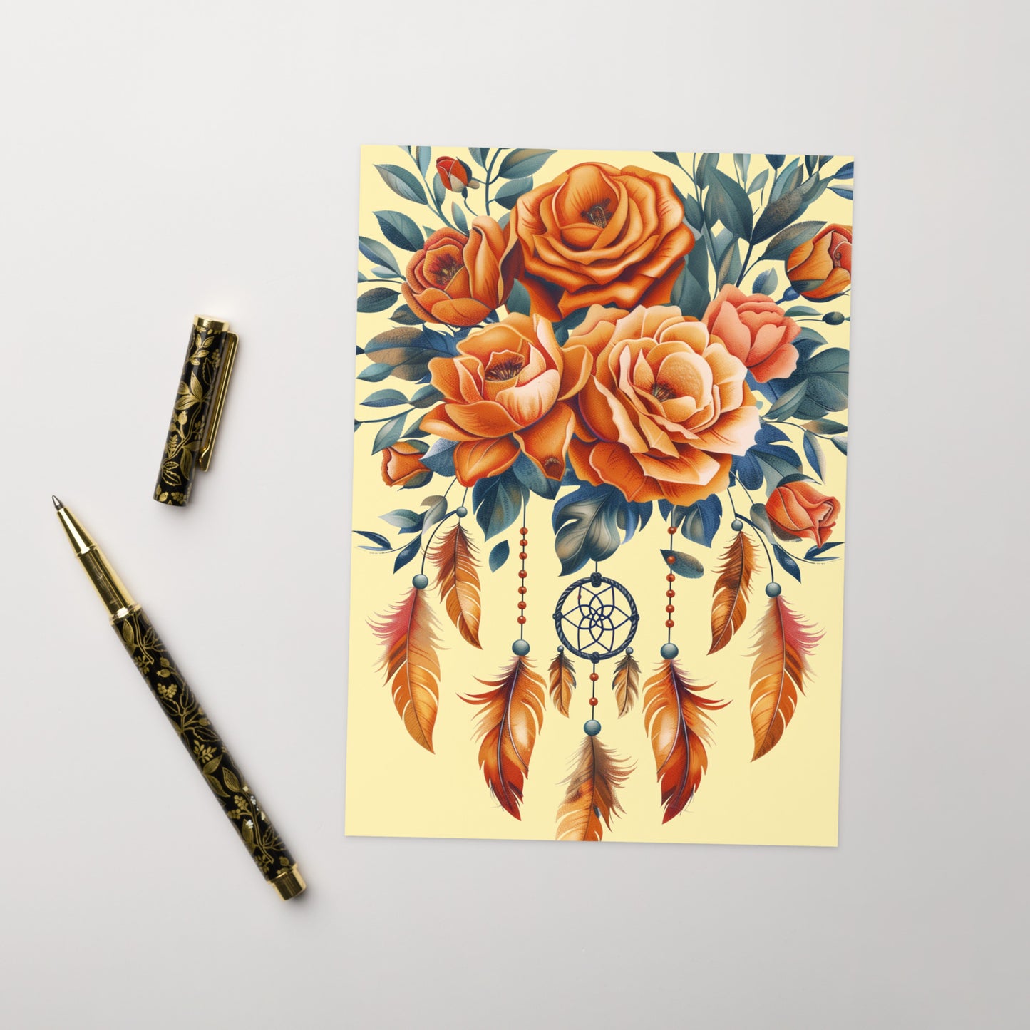 Roses dreamcatcher Greeting card