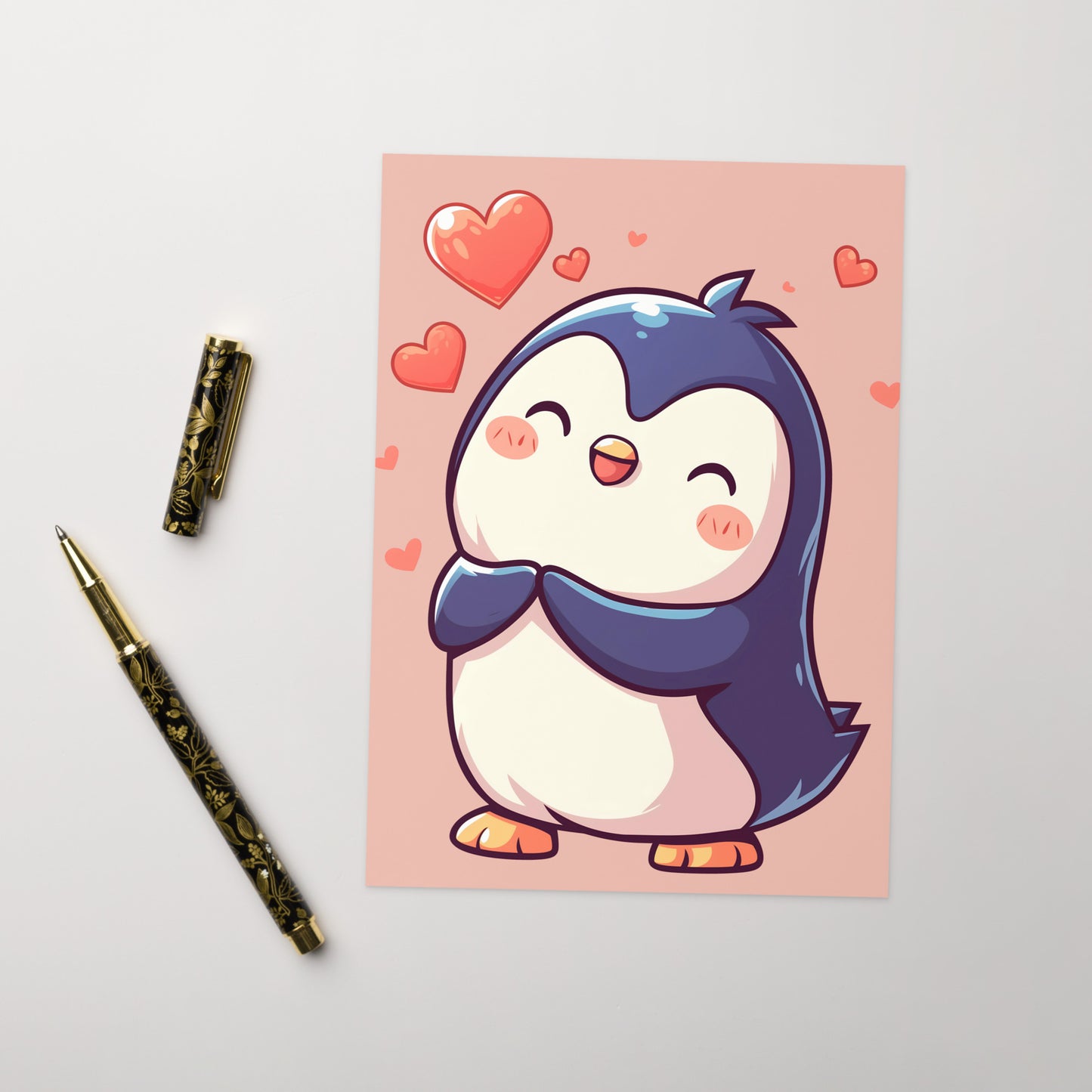 Cute penguin love Greeting card