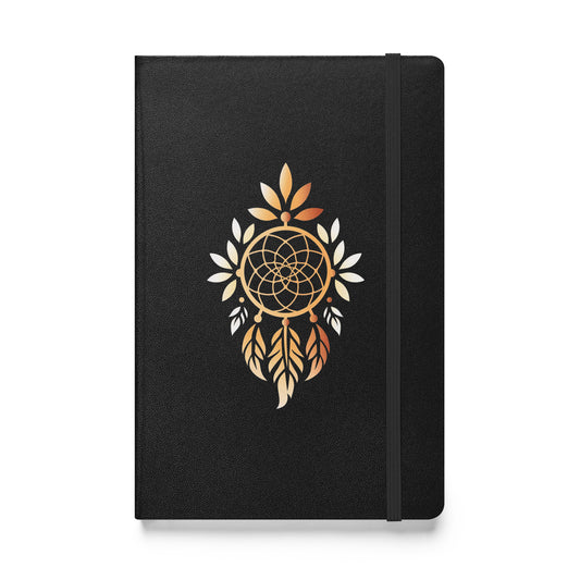 Golden dreamcatcher Hardcover bound notebook