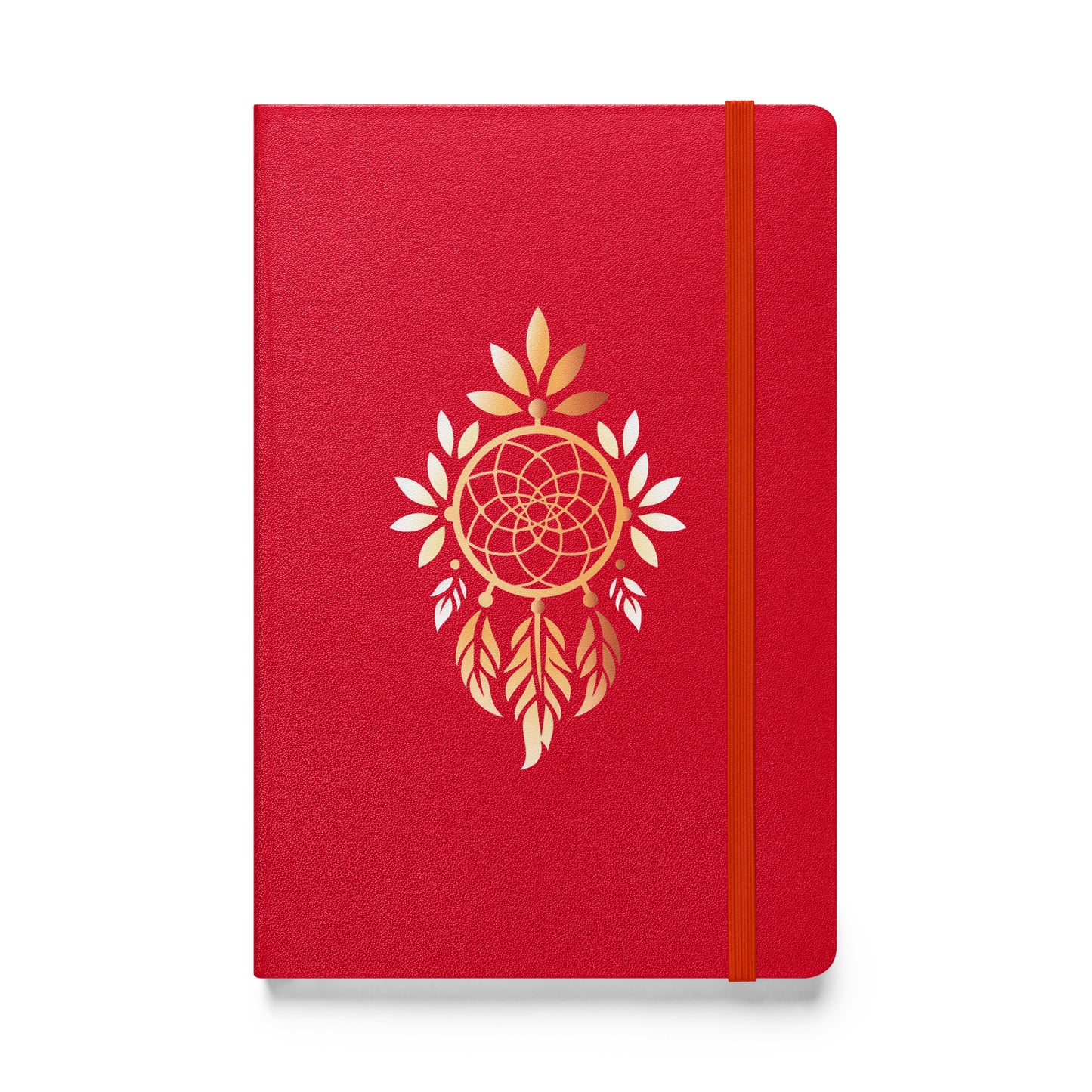 Golden dreamcatcher Hardcover bound notebook