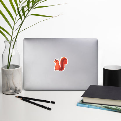 Silly red squirrel Bubble-free stickers