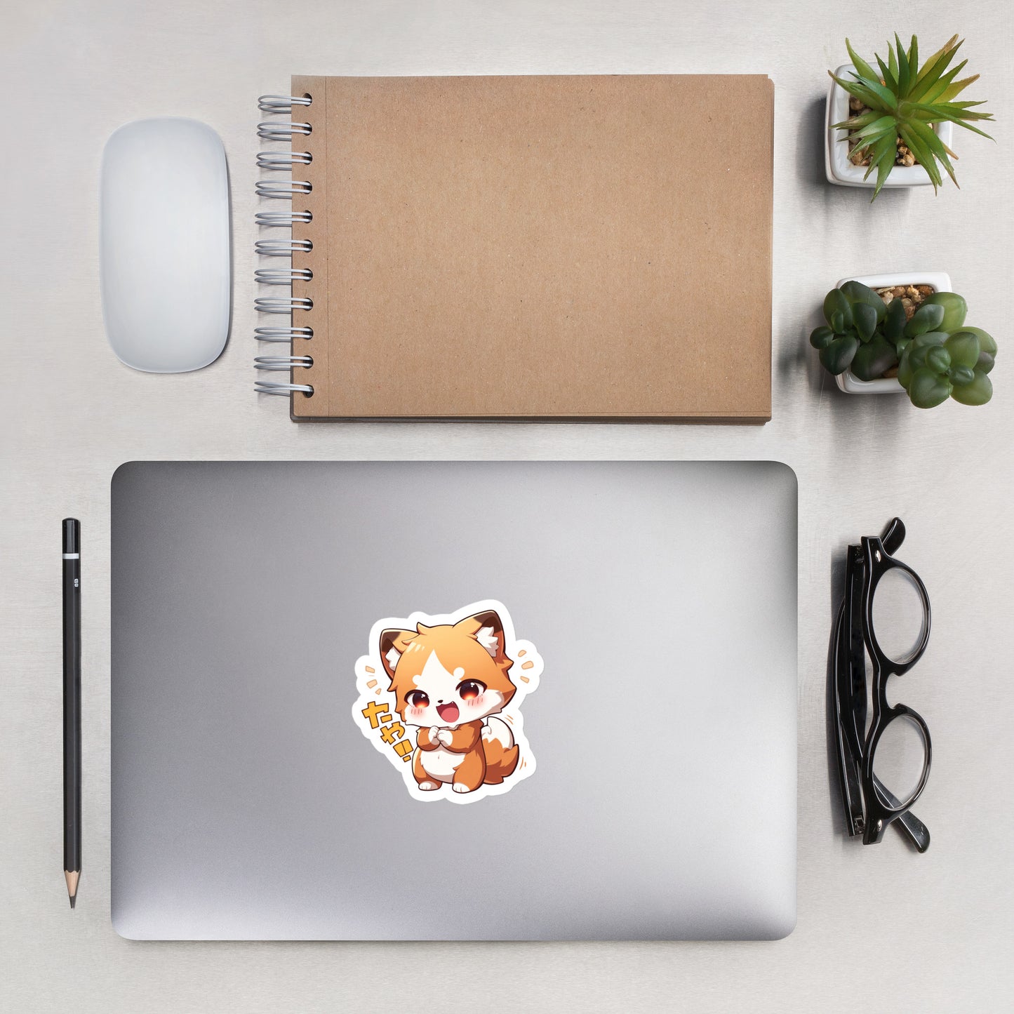 Cute little fox Bubble-free stickers