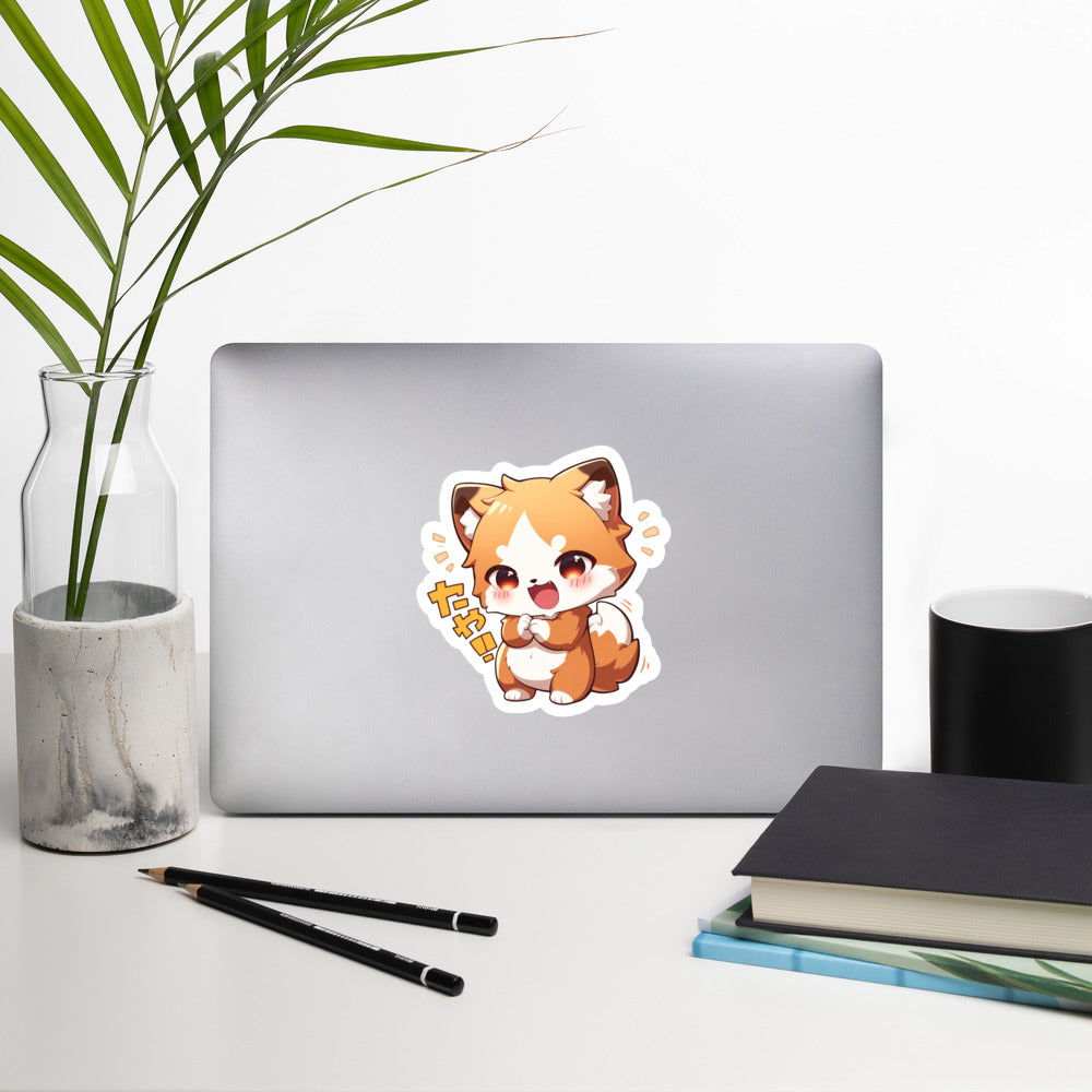 Cute little fox Bubble-free stickers