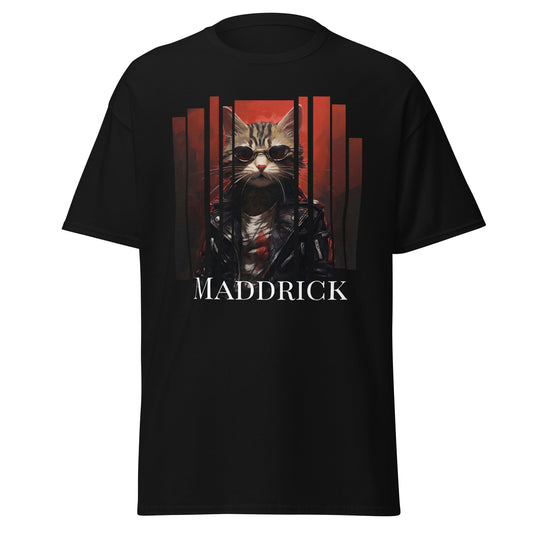 T-shirt classique pour hommes, chat punk Maddrick