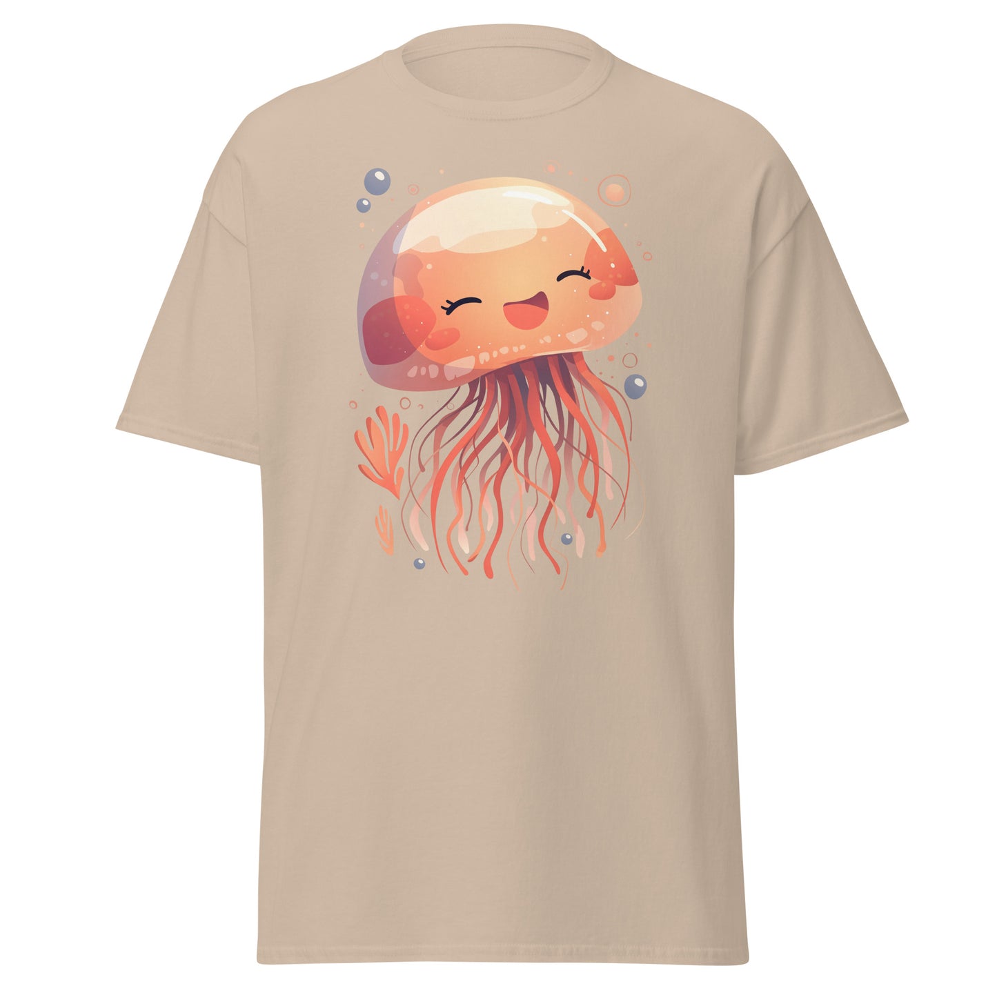 Smiling jellyfish kawaii Men's classic tee