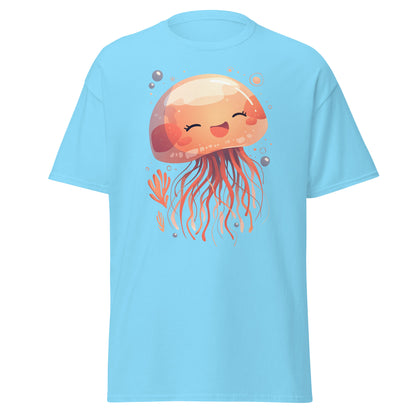 Smiling jellyfish kawaii Men's classic tee