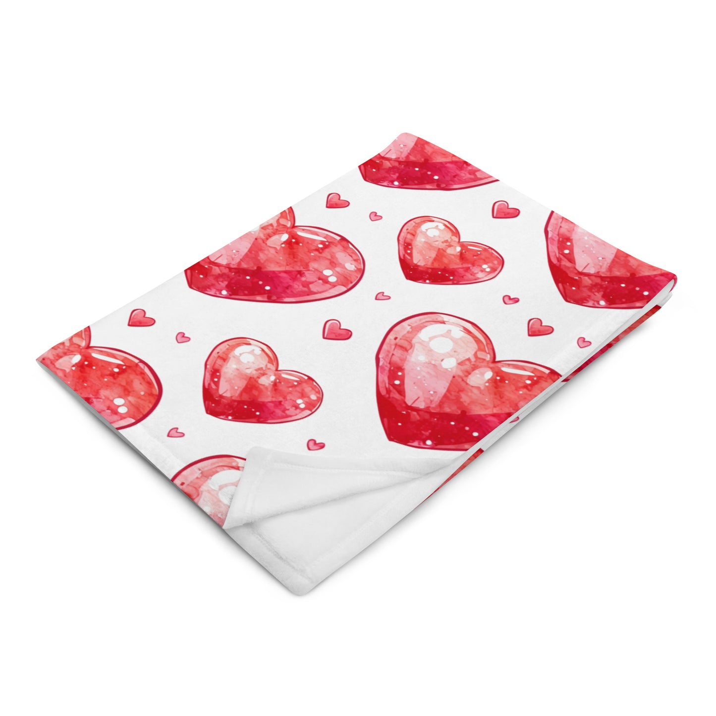 Couverture carrelage aquarelle coeurs rouges amour Saint Valentin