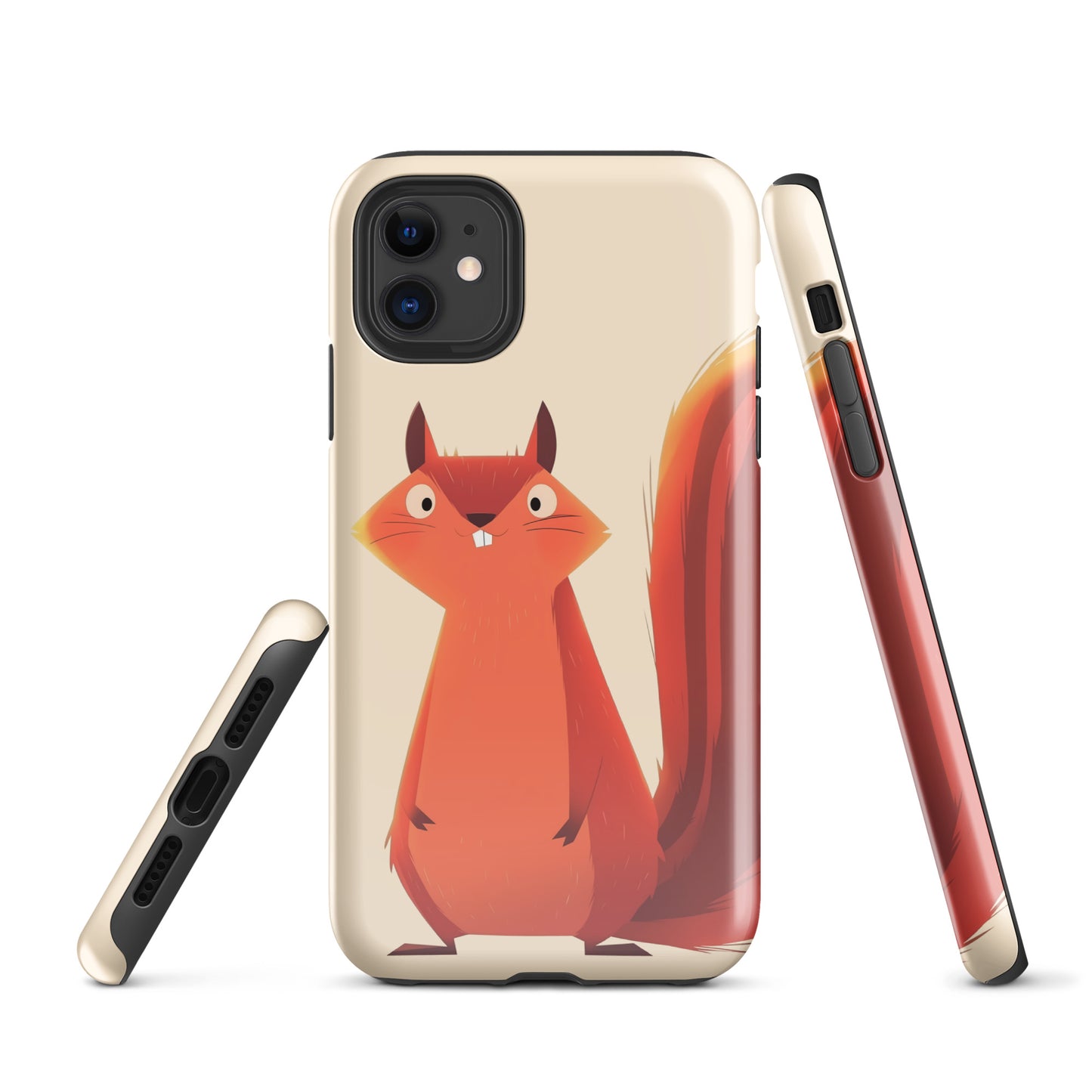 Coque rigide pour iPhone®, écureuil roux idiot