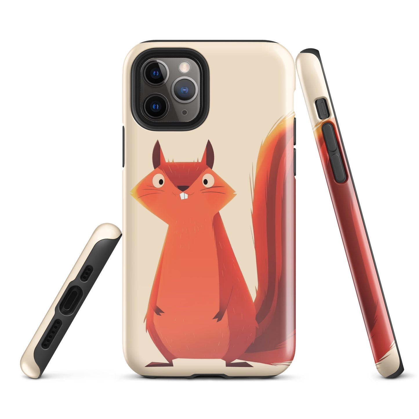 Coque rigide pour iPhone®, écureuil roux idiot