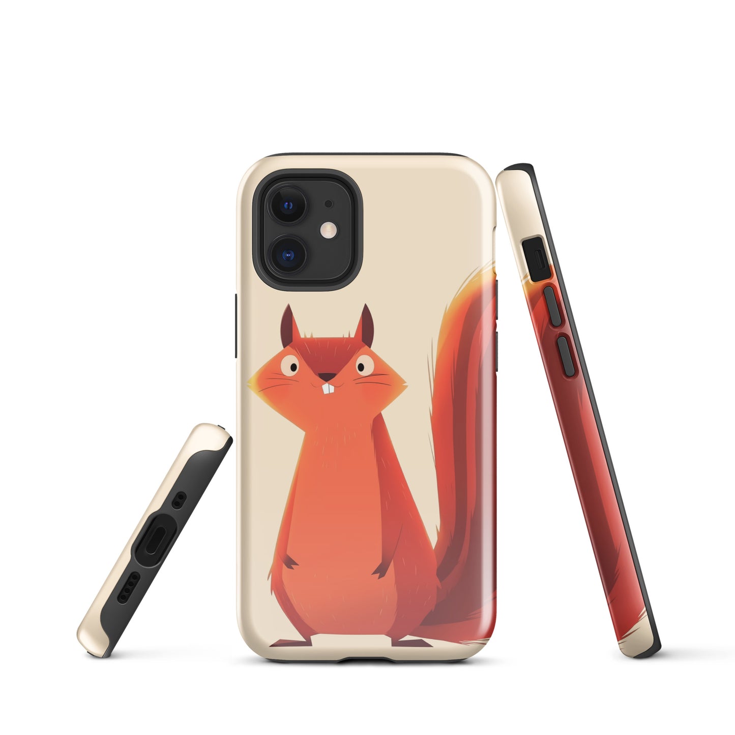 Coque rigide pour iPhone®, écureuil roux idiot