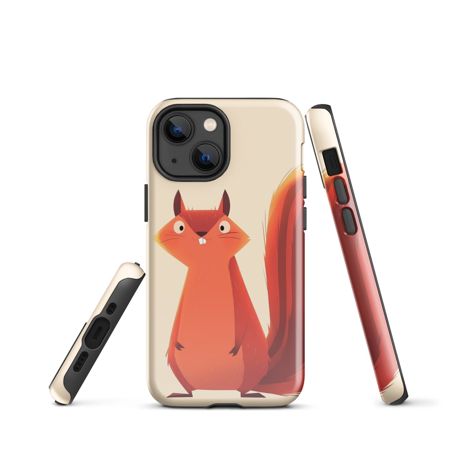 Coque rigide pour iPhone®, écureuil roux idiot