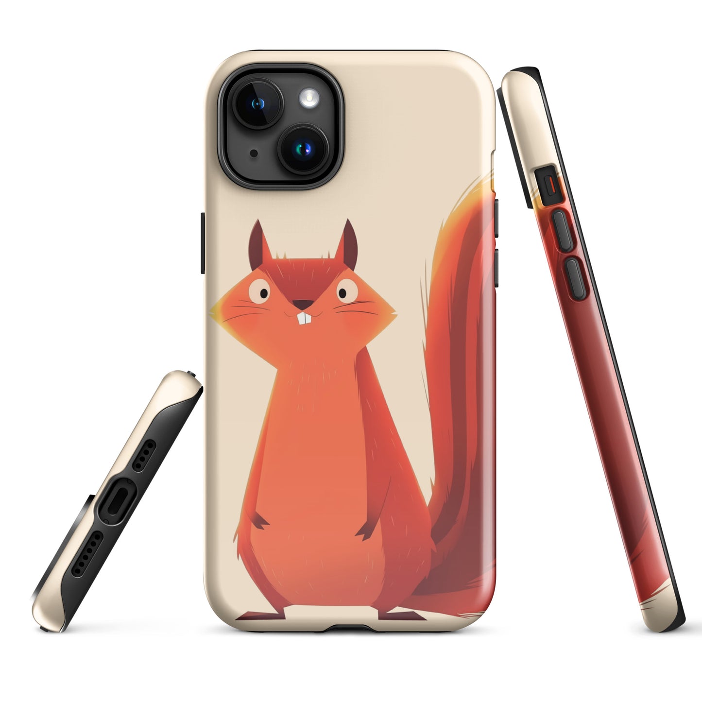 Coque rigide pour iPhone®, écureuil roux idiot